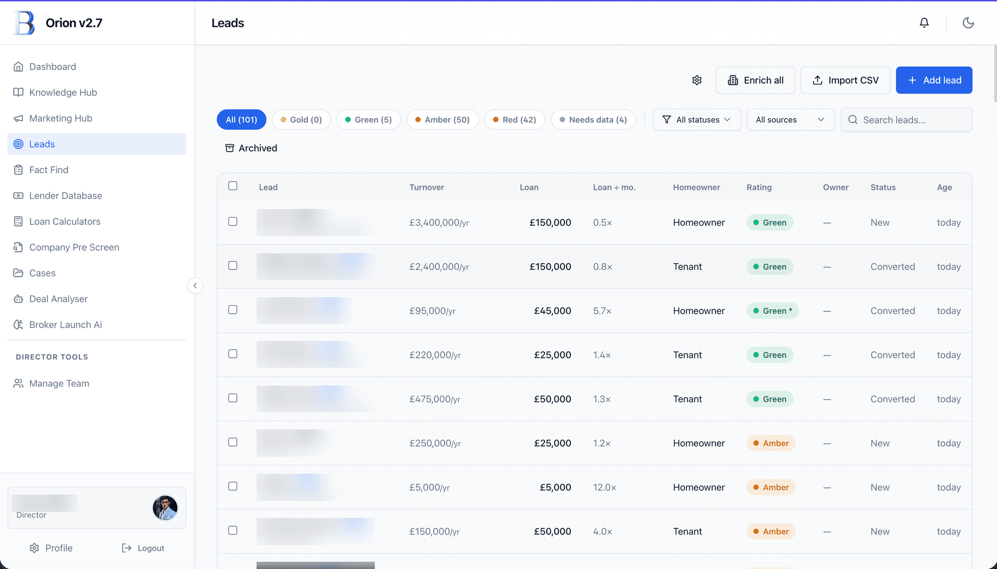 OrionOS - Deal Flow — OrionOS screenshot